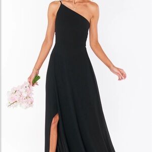 Show Me Your MuMu Black One-Shoulder Dress